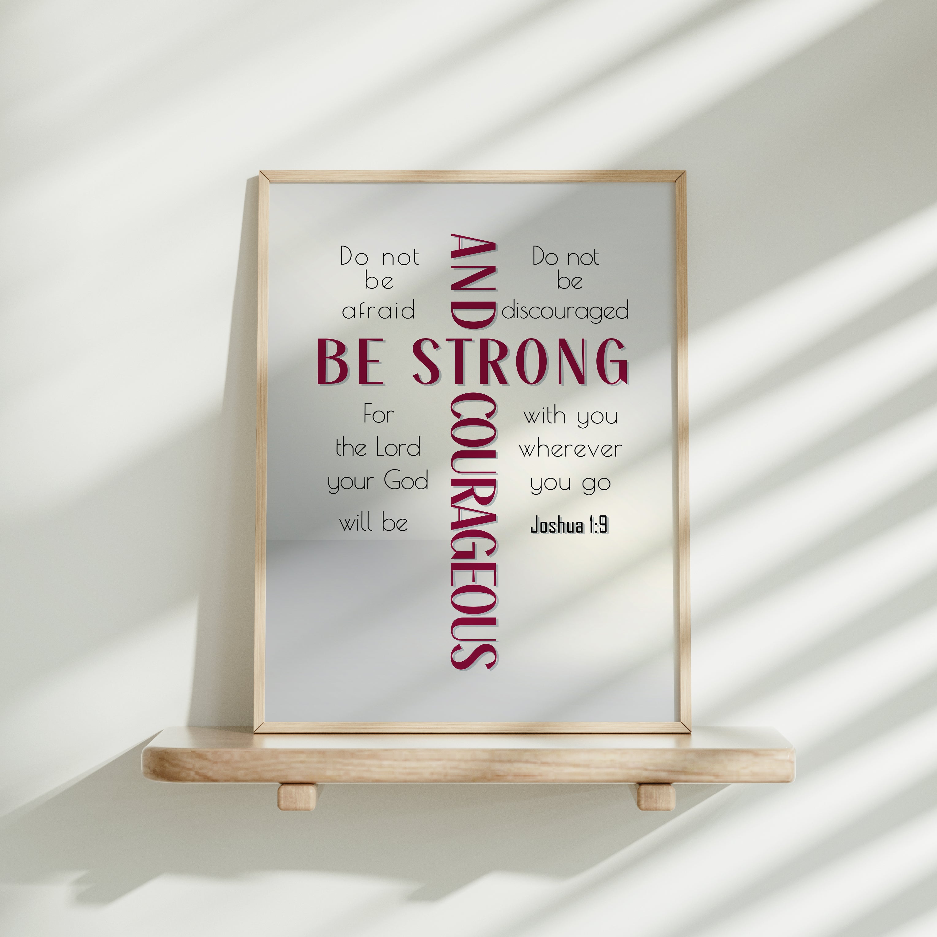 Be Strong (Red) - Joshua 1:9
