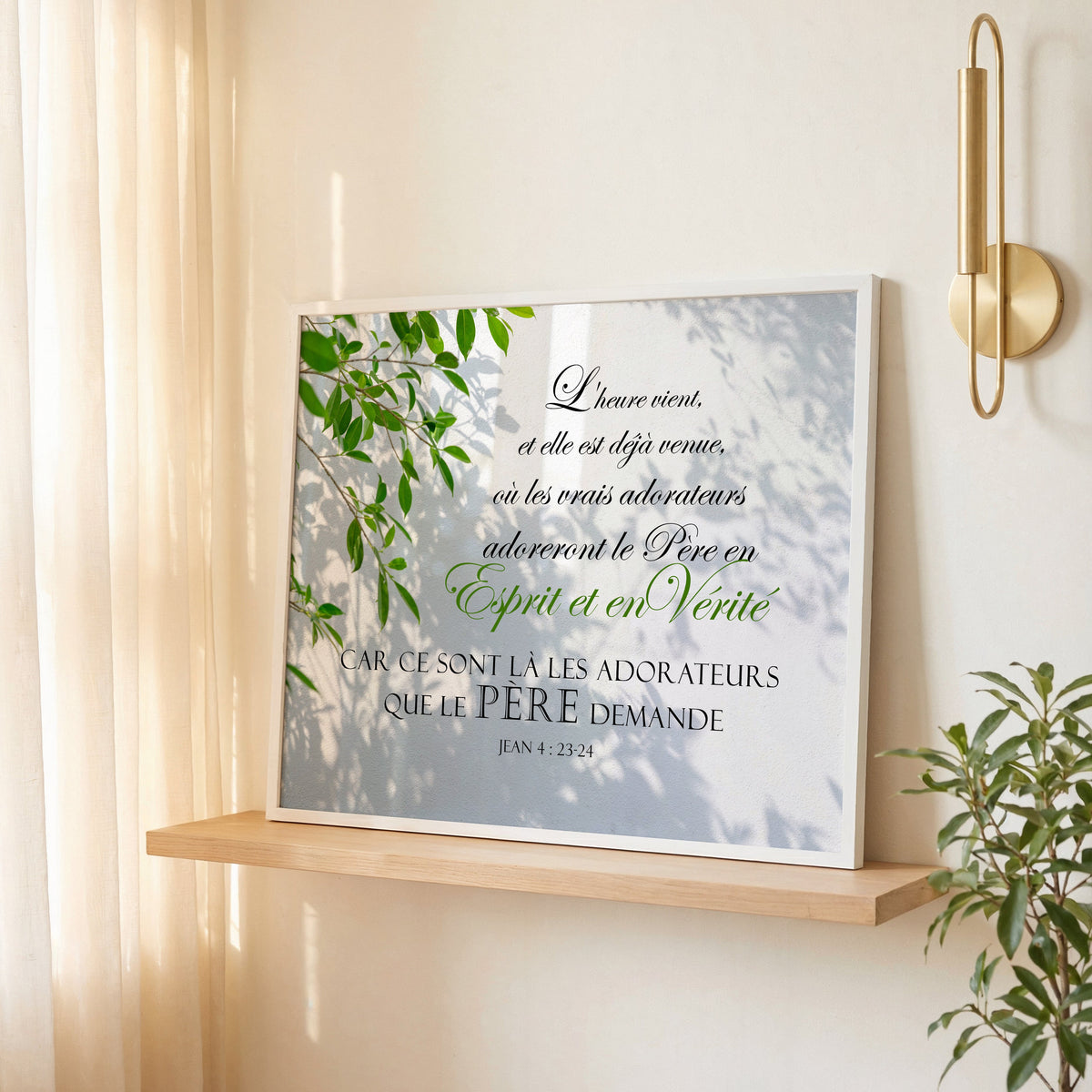 Esprit et Vérité - Jean 4:23-24 - Christian Wall Art