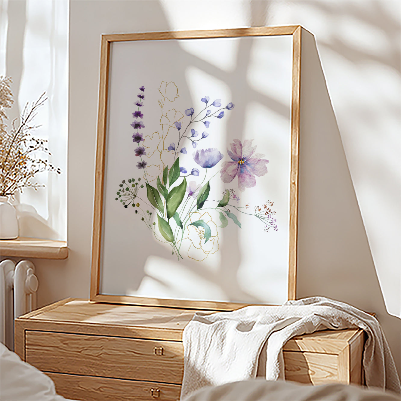 Fleurs Aquarelle lilas
