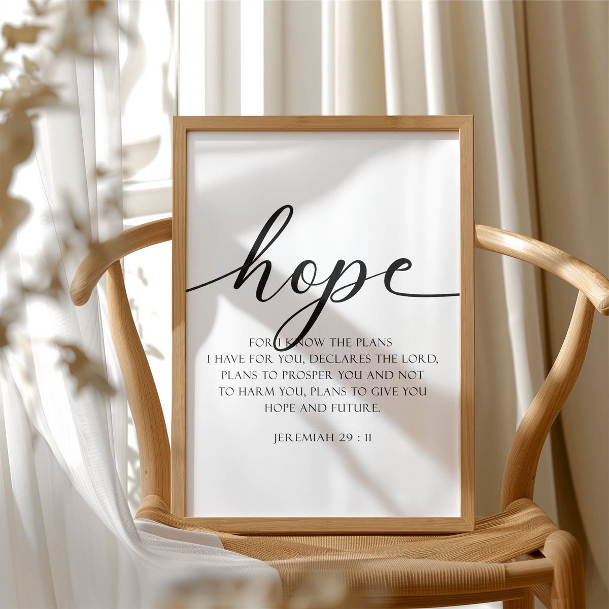 Hope - Jeremiah 29:11 - Christian Wall Art