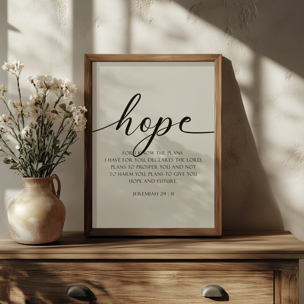 Hope - Jeremiah 29:11 - Christian Wall Art