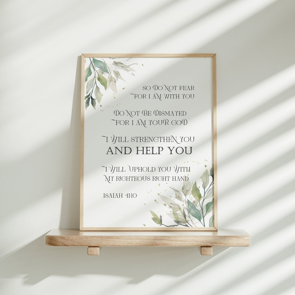 Do not fear - Isaiah 41:10 - Christian Wall Art