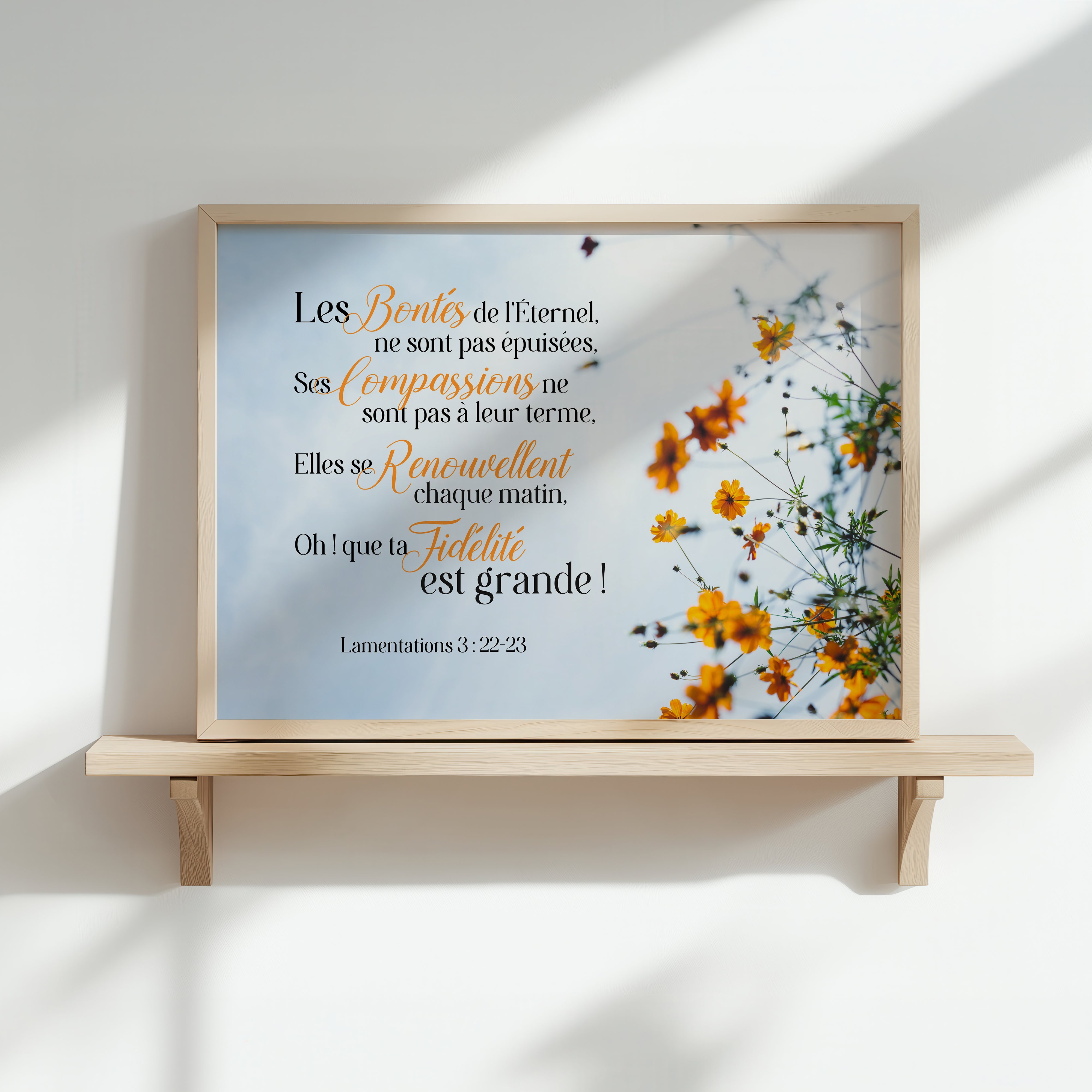 Les Bontés de l'Éternel - Lamentations 3:22-23