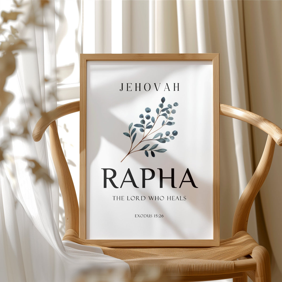 Jehovah Rapha - The Lord who heals - Exodus 15:26 - Christian Wall Art