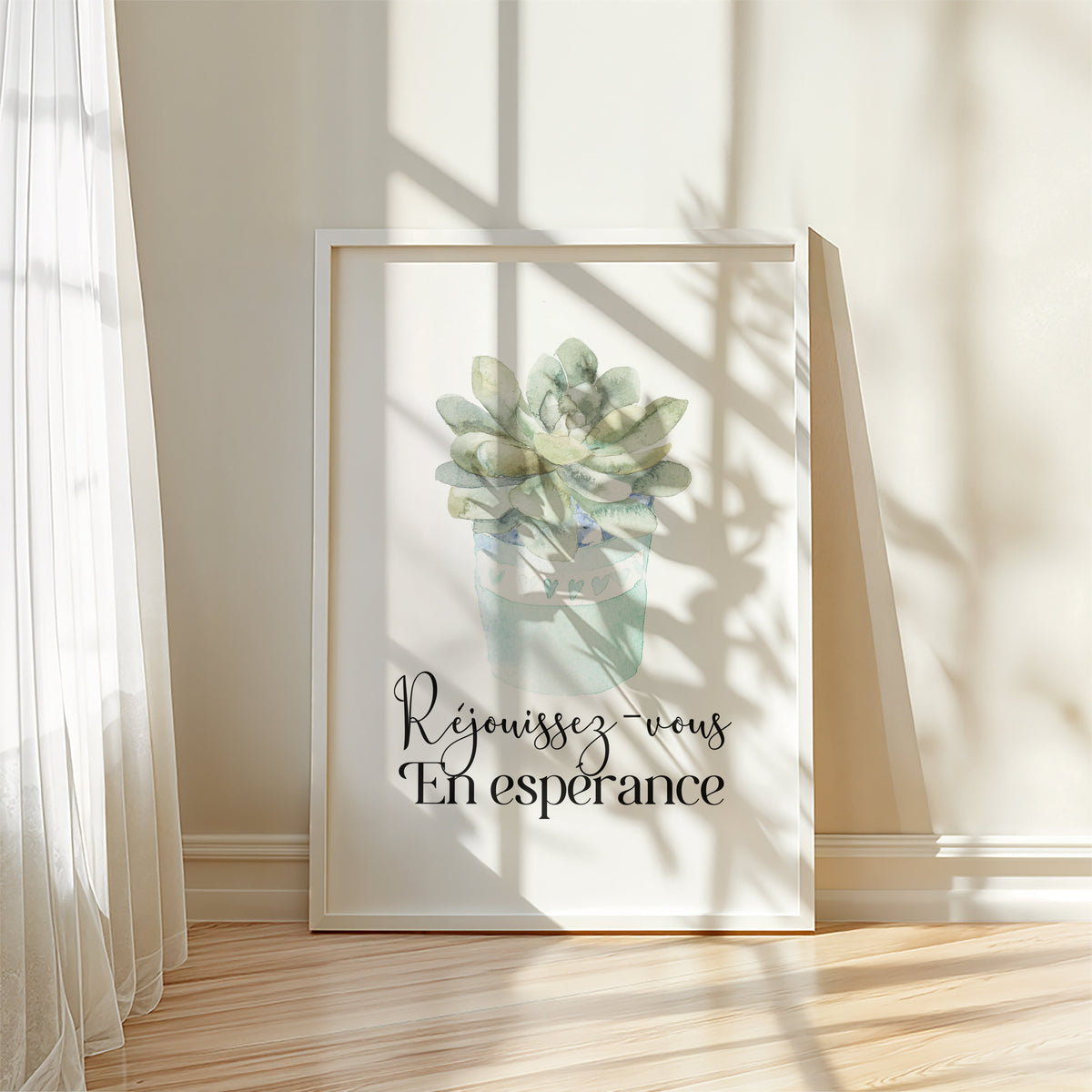 Réjouissez-vous - Romains 12:12 - Christian Wall Art