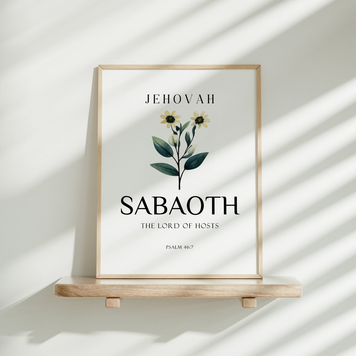 Jehovah Sabaoth - The Lord of Hosts - Psalm 46:7 - Christian Wall Art