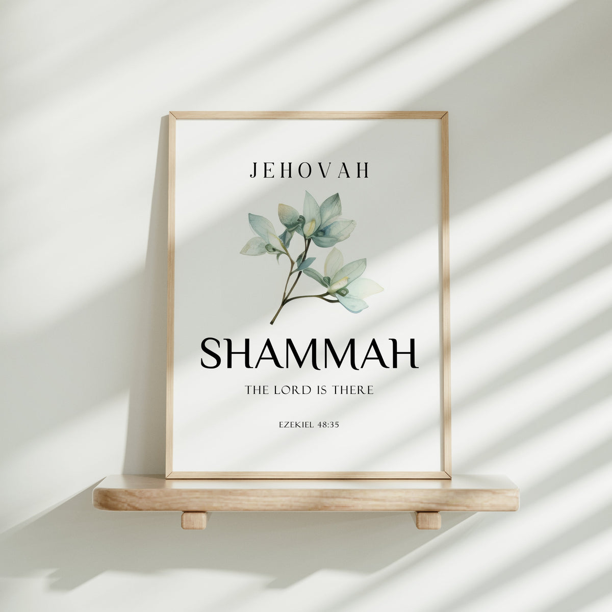 Jehovah Shammah – The Lord is There - Ezekiel 48:35 - Christian Wall Art