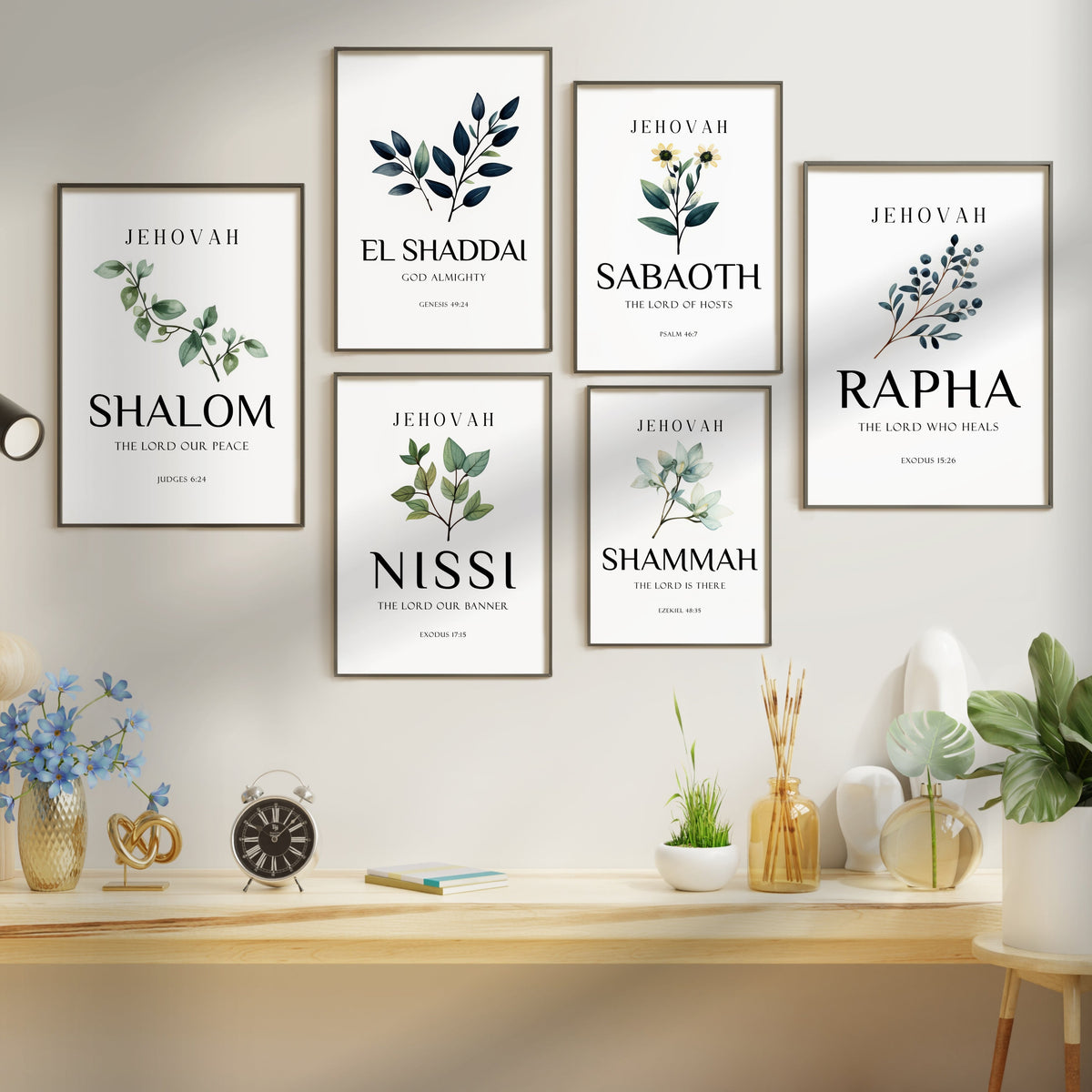Jehovah Shammah – The Lord is There - Ezekiel 48:35 - Christian Wall Art