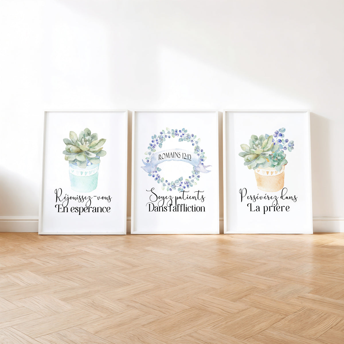 Réjouissez-vous - Romains 12:12 - Christian Wall Art