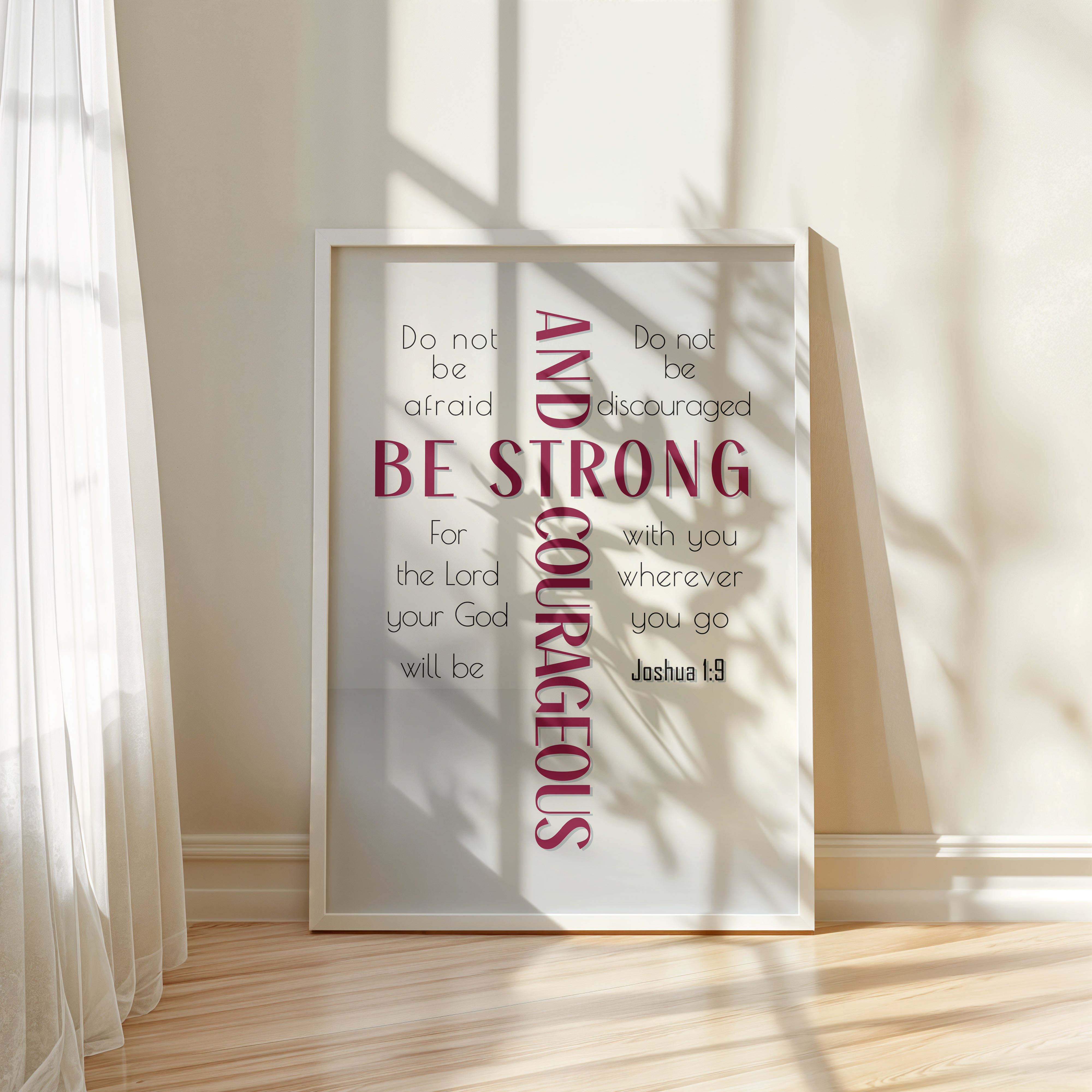 Be Strong (Red) - Joshua 1:9