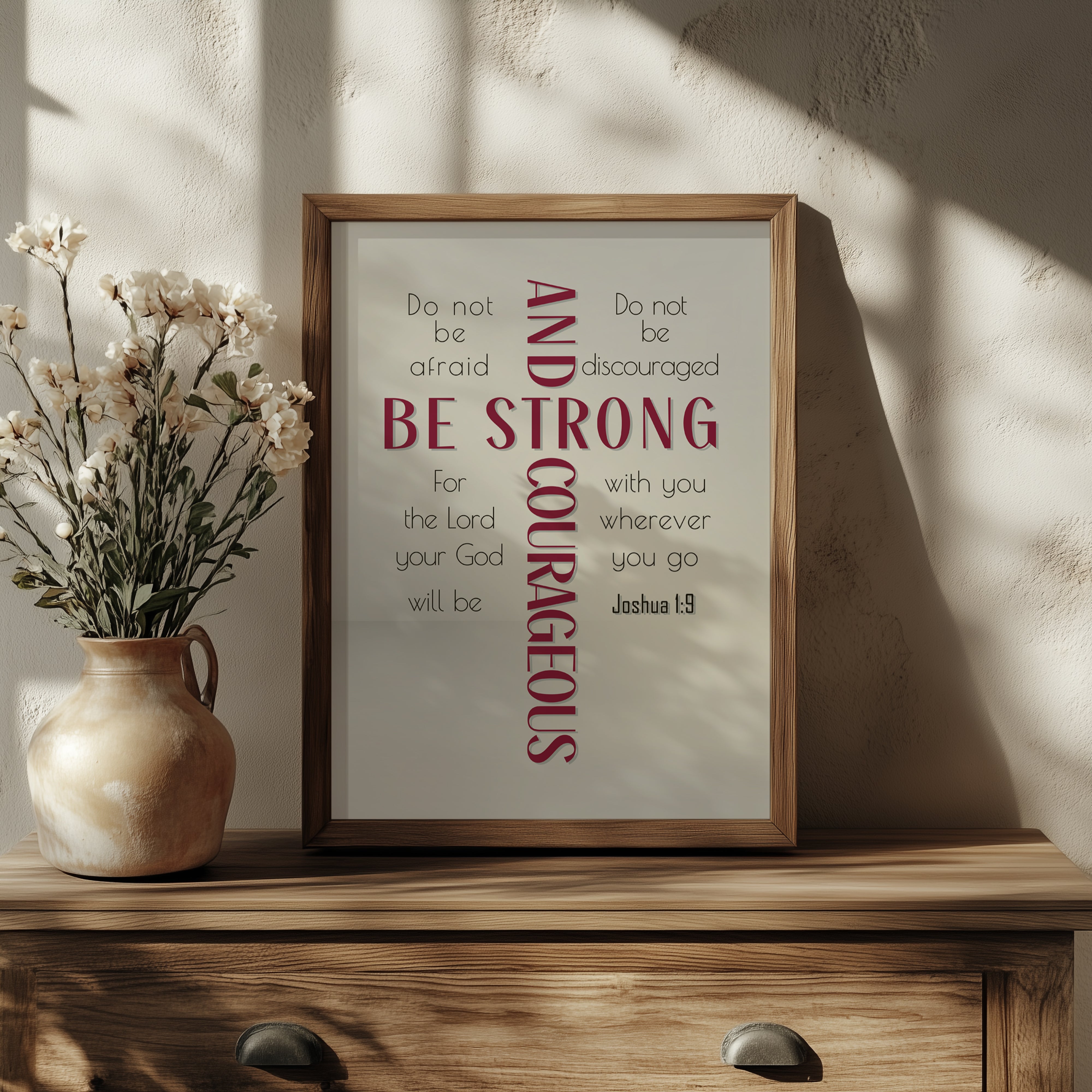 Be Strong (Red) - Joshua 1:9