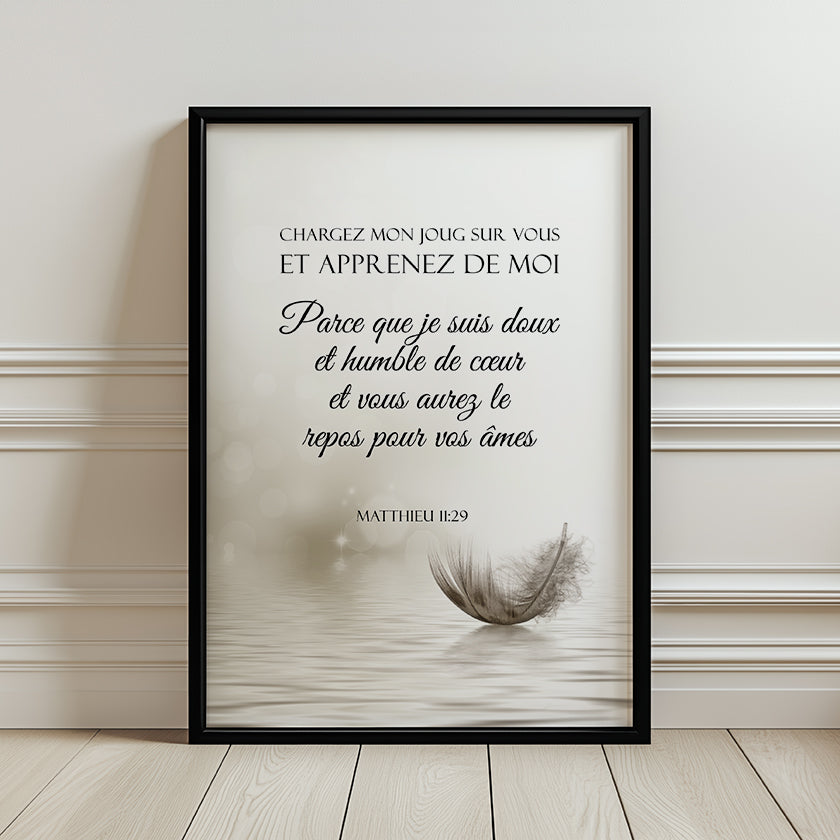 Chargez mon joug - Matthieu 11:29