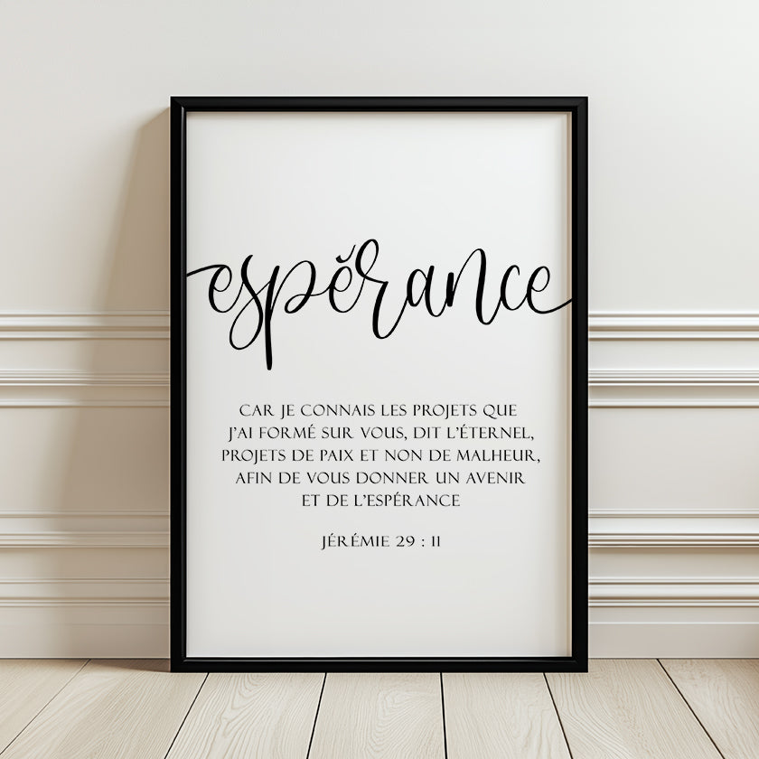 Espérance - Jérémie 29:11