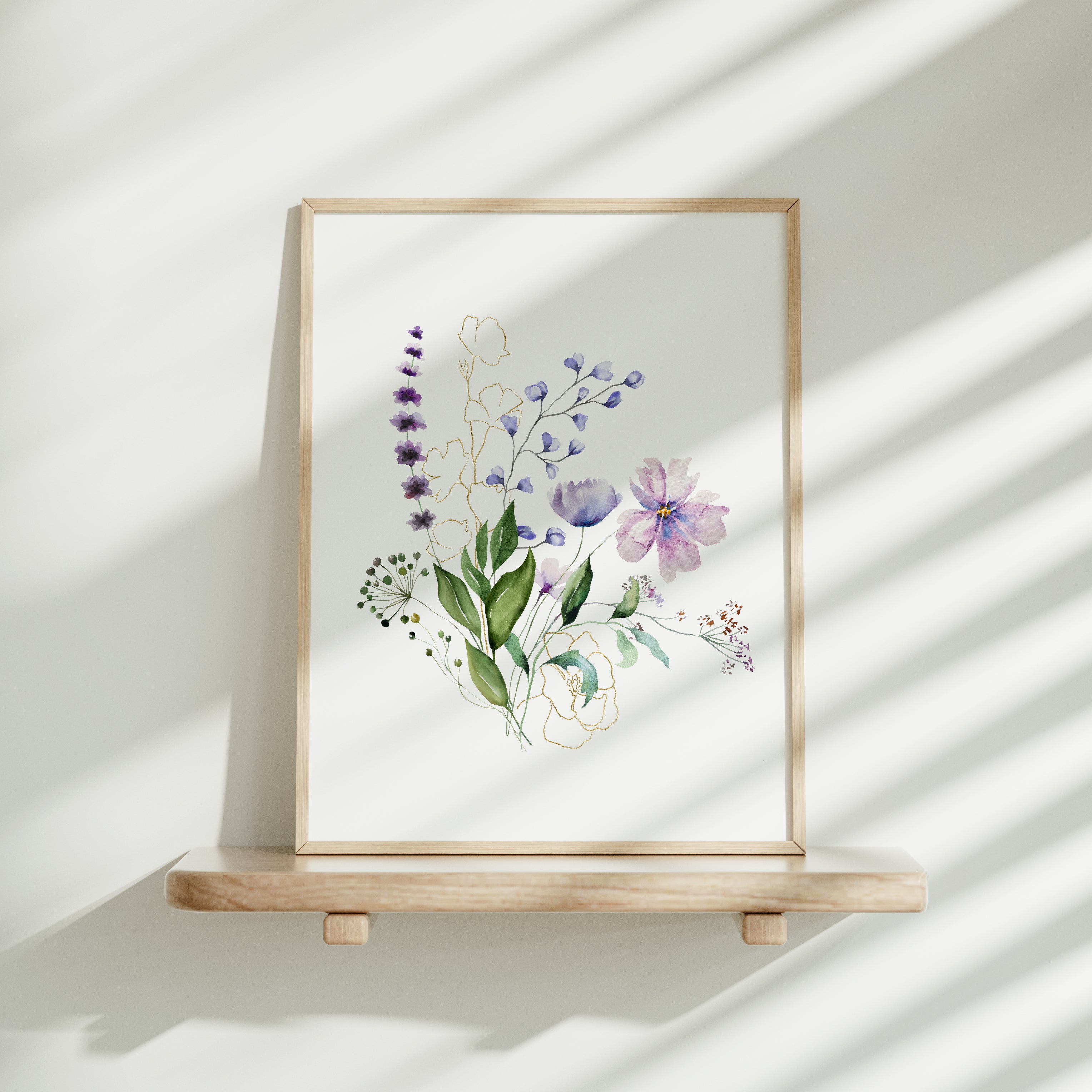 Fleurs Aquarelle lilas