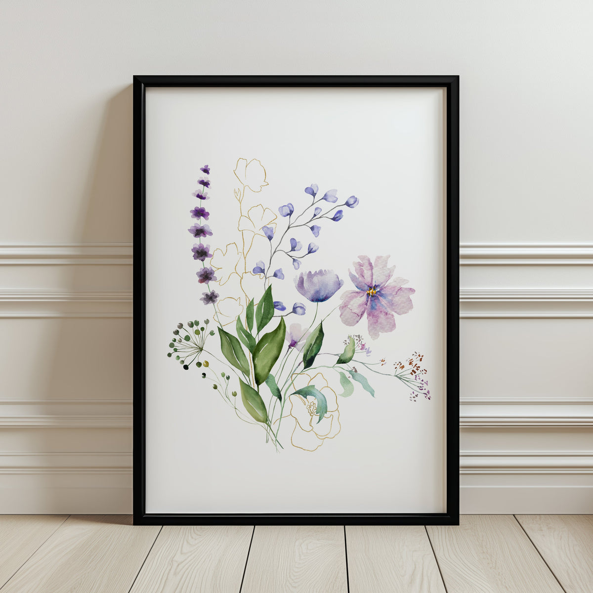 Fleurs Aquarelle lilas - Christian Wall Art