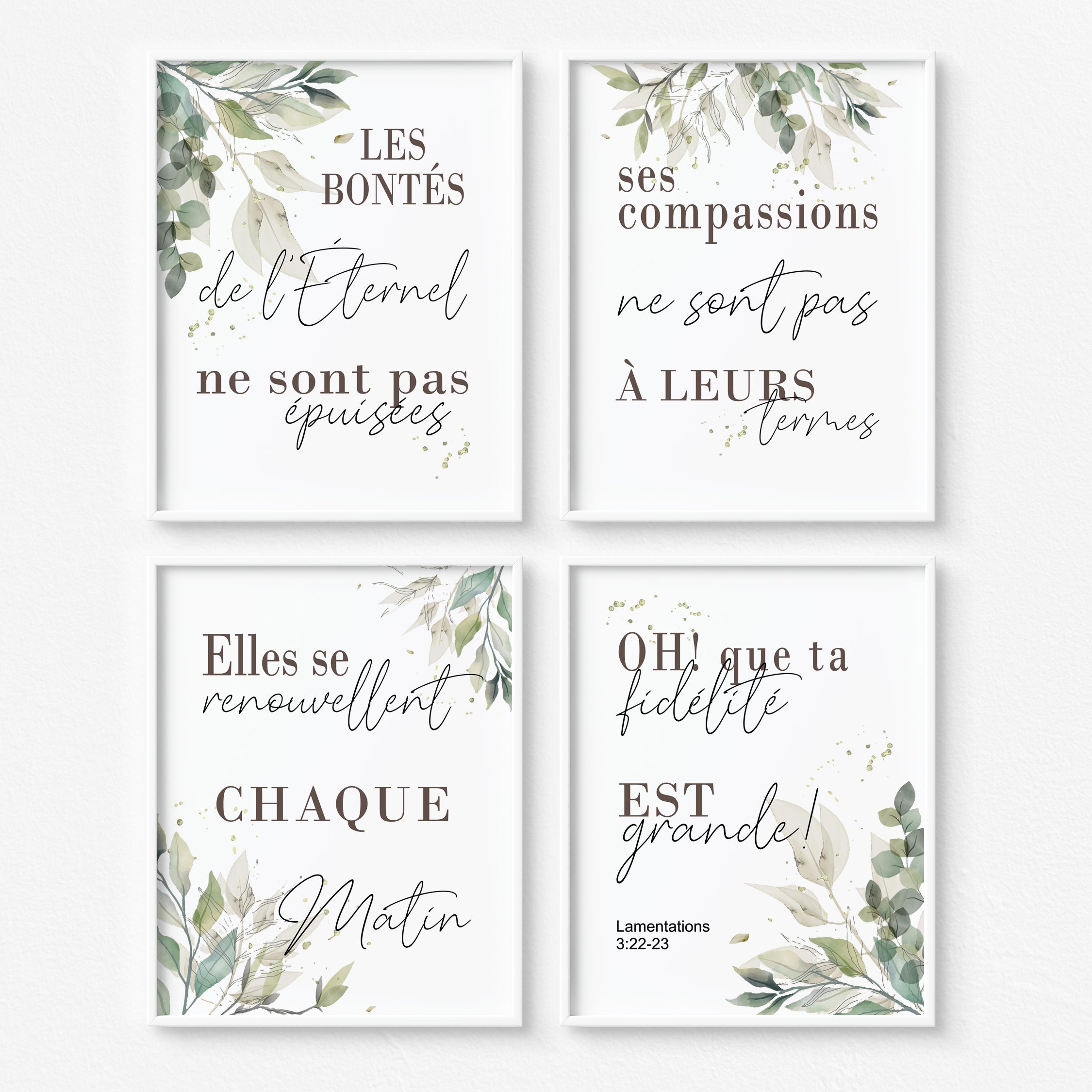 Quatuor - Les Bontés de l'Éternel - Lam 3:22-23
