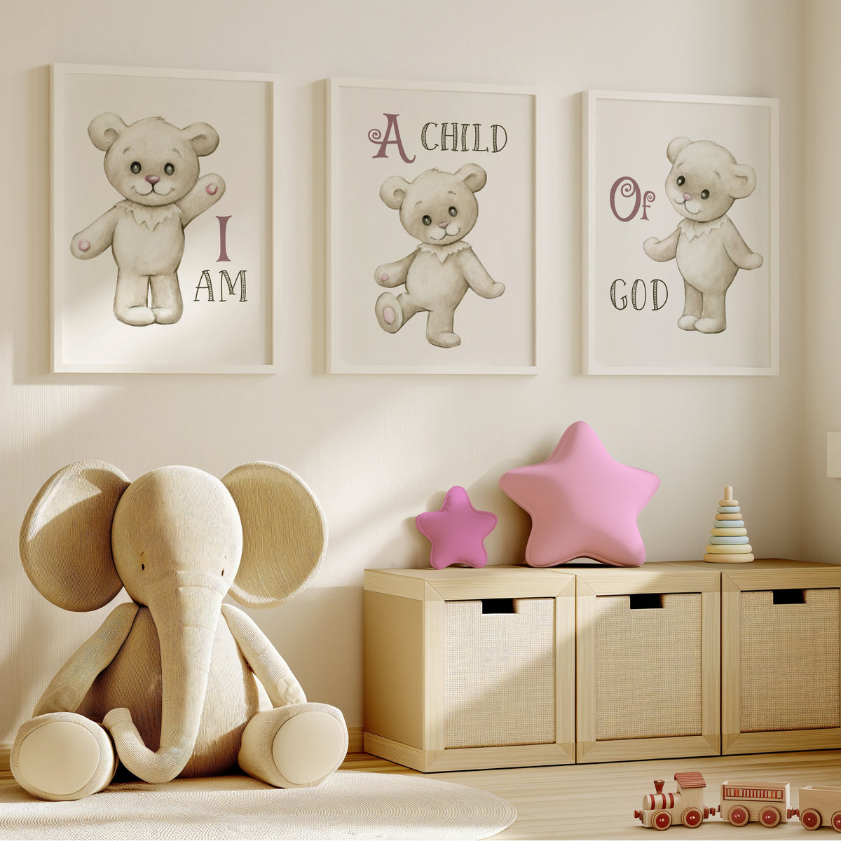 Trio1 - Je suis une enfant de Dieu - Fille - Christian Wall Art Bundle